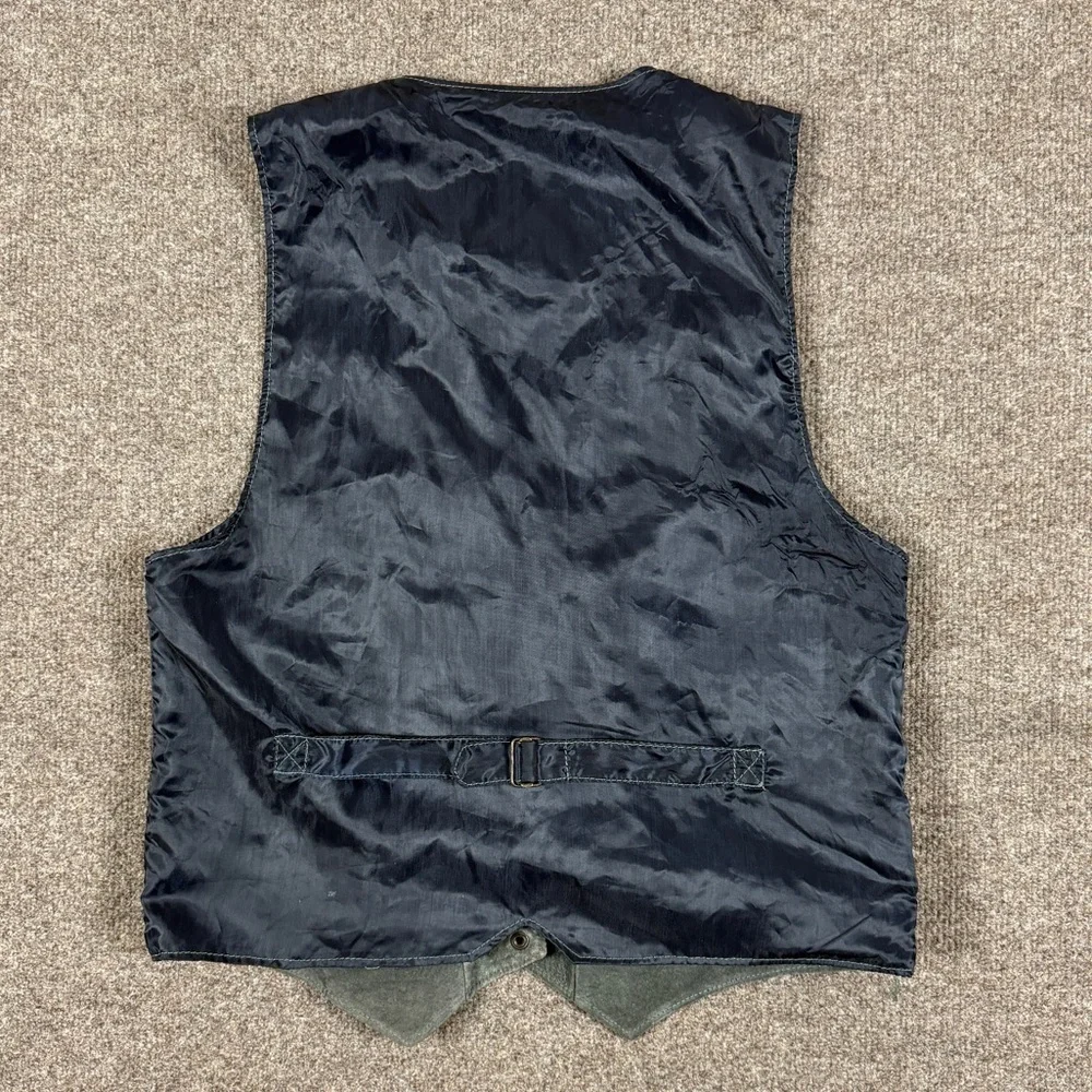 Vintage Grey Suede Vest Women’s L Western Rancher Southwest‎ Boho Retro Cowgirl